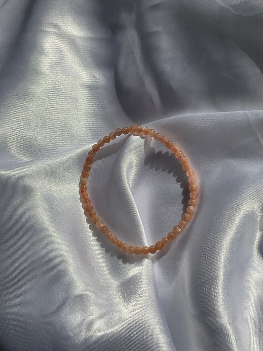 4mm Peach Moonstone bracelet