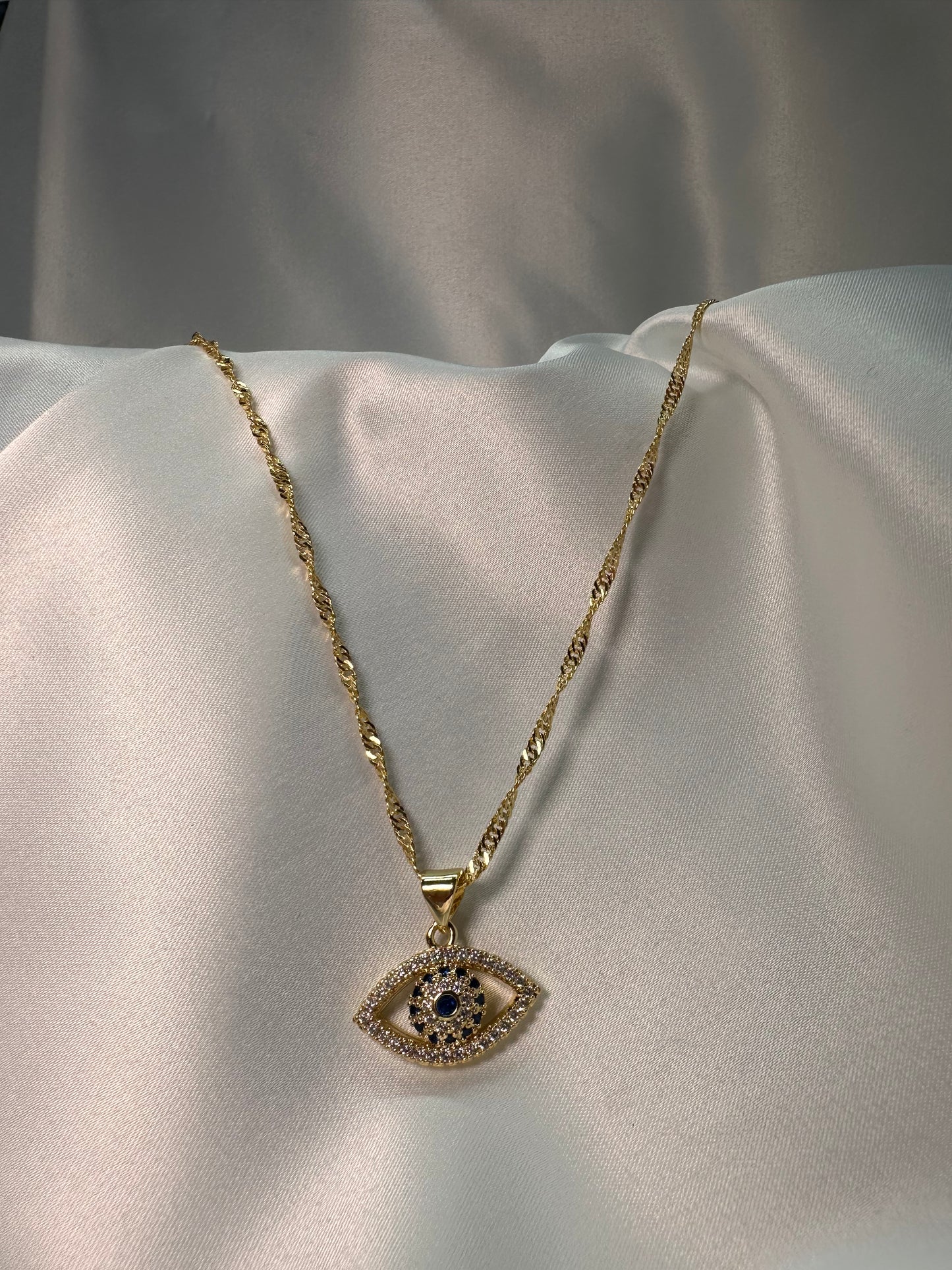 18k Evil Eye Protection Necklace