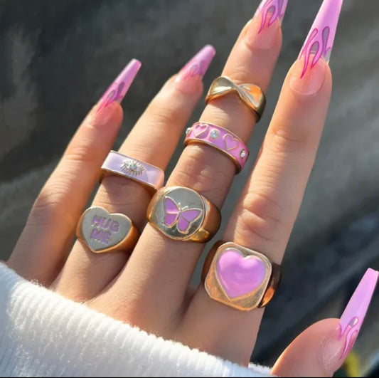 Pink ring set